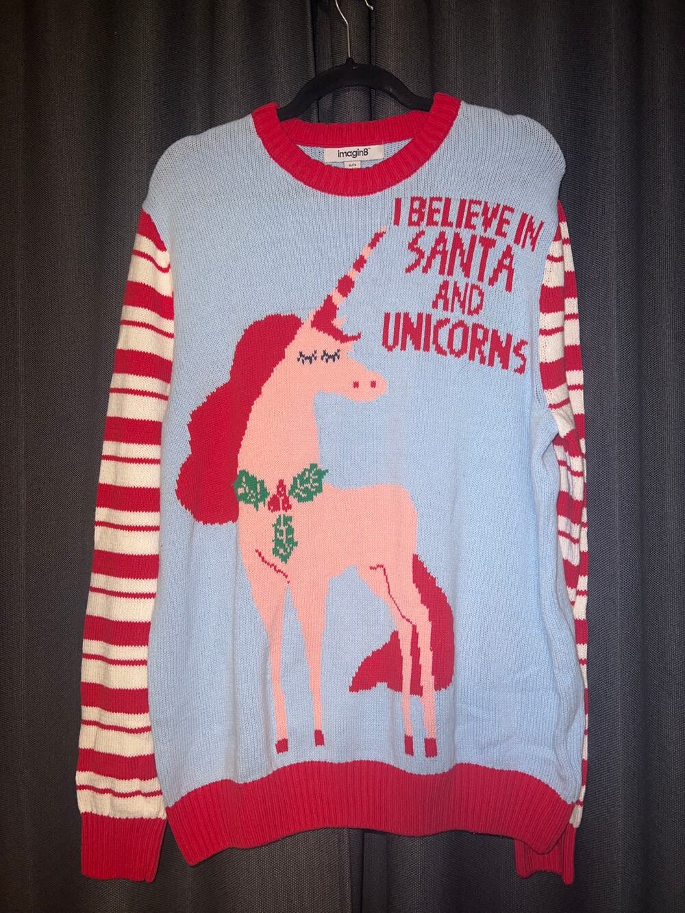 Ugly Christmas Sweater Xmas Size XL Unicorn